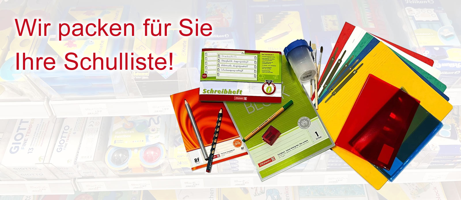 Wir packen Schullisten